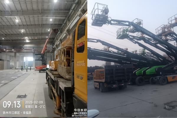 扬州厂房室内高空车 剪刀车出租 钢结构安装